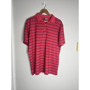 Callaway Short Men's Size Large Red Polo Striped‎